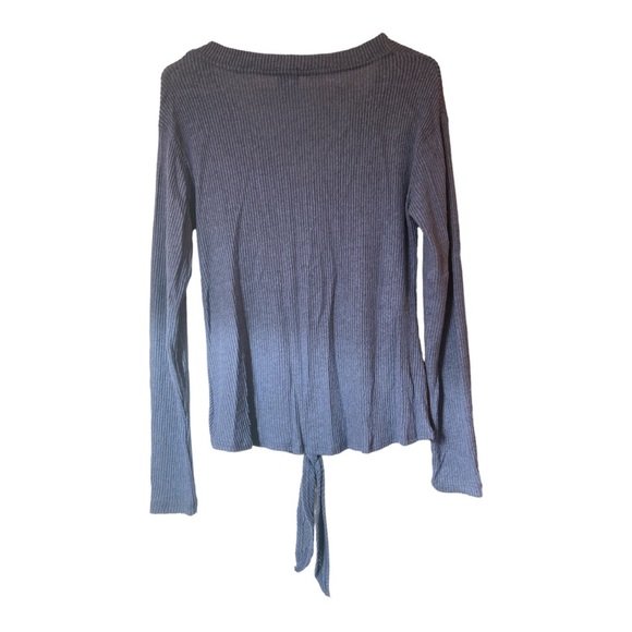 Evereve Peyton Jensen women’s ribbed stretchy shirt with front tie size XS - Picture 2 of 8